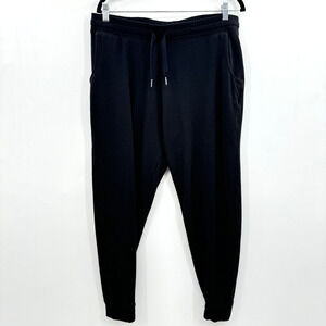 Tasc Varsity Brushed Lightweight Jogger Size XL Black Organic Cotton Soft TW849